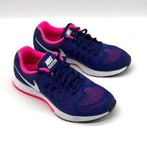Nike Blue and Pink Athletic Shoes with Breathable Mesh